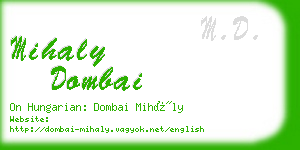 mihaly dombai business card